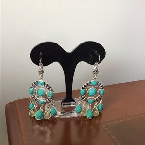 Chandelier turquoise earrings